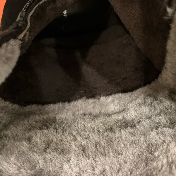 ~One Of a Kind~ SANTONI FUR LINED DRESS BOOTS LEATHER SUEDE BLACK NEW IN BOX 7.5 - Picture 8 of 10